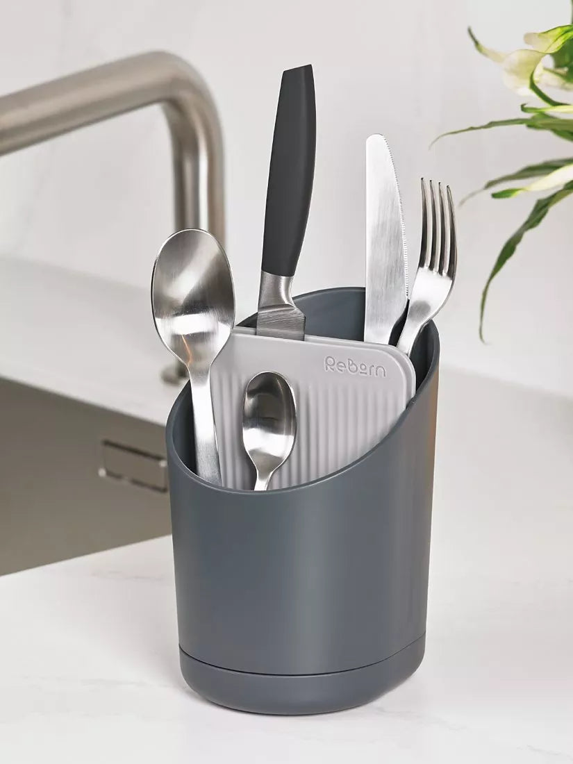 ReBorn recycled plastic cutlery drainer, imported from the UK
