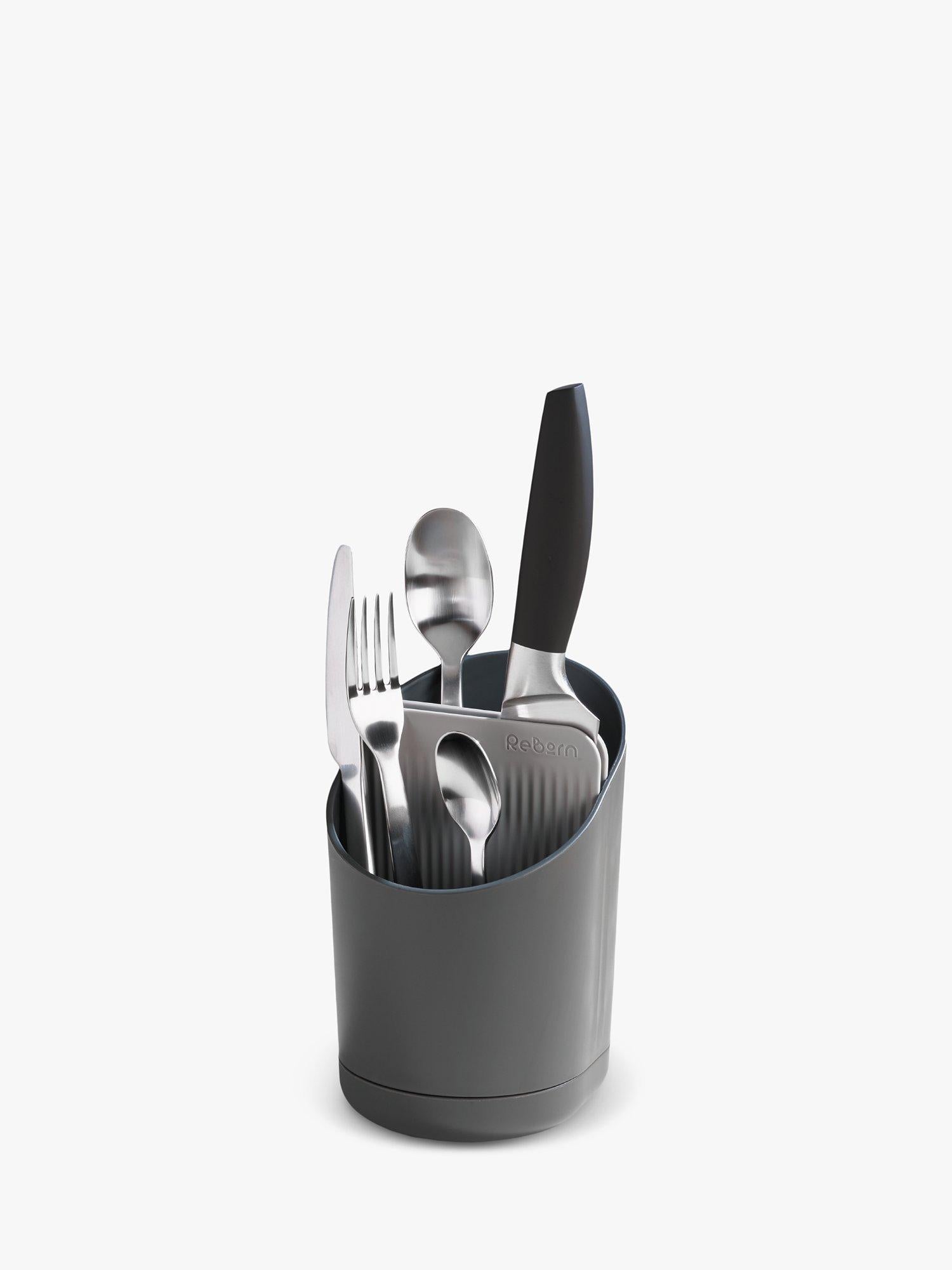 ReBorn recycled plastic cutlery drainer, imported from the UK