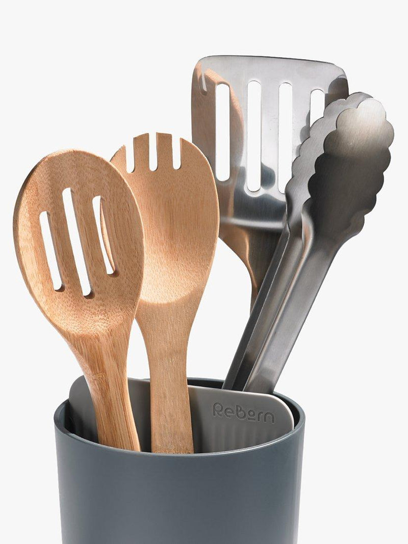 ReBorn recycled plastic utensil holder, imported from the UK