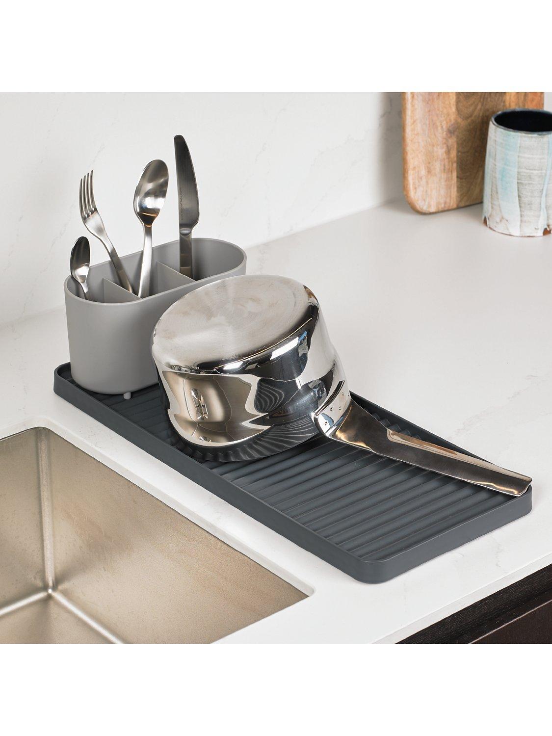 ReBorn Compact Dish Rack Recycled Plastic 46 x 20cm, imported from the UK