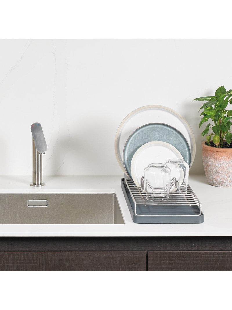 ReBorn Compact Dish Rack Recycled Plastic 46 x 20cm, imported from the UK