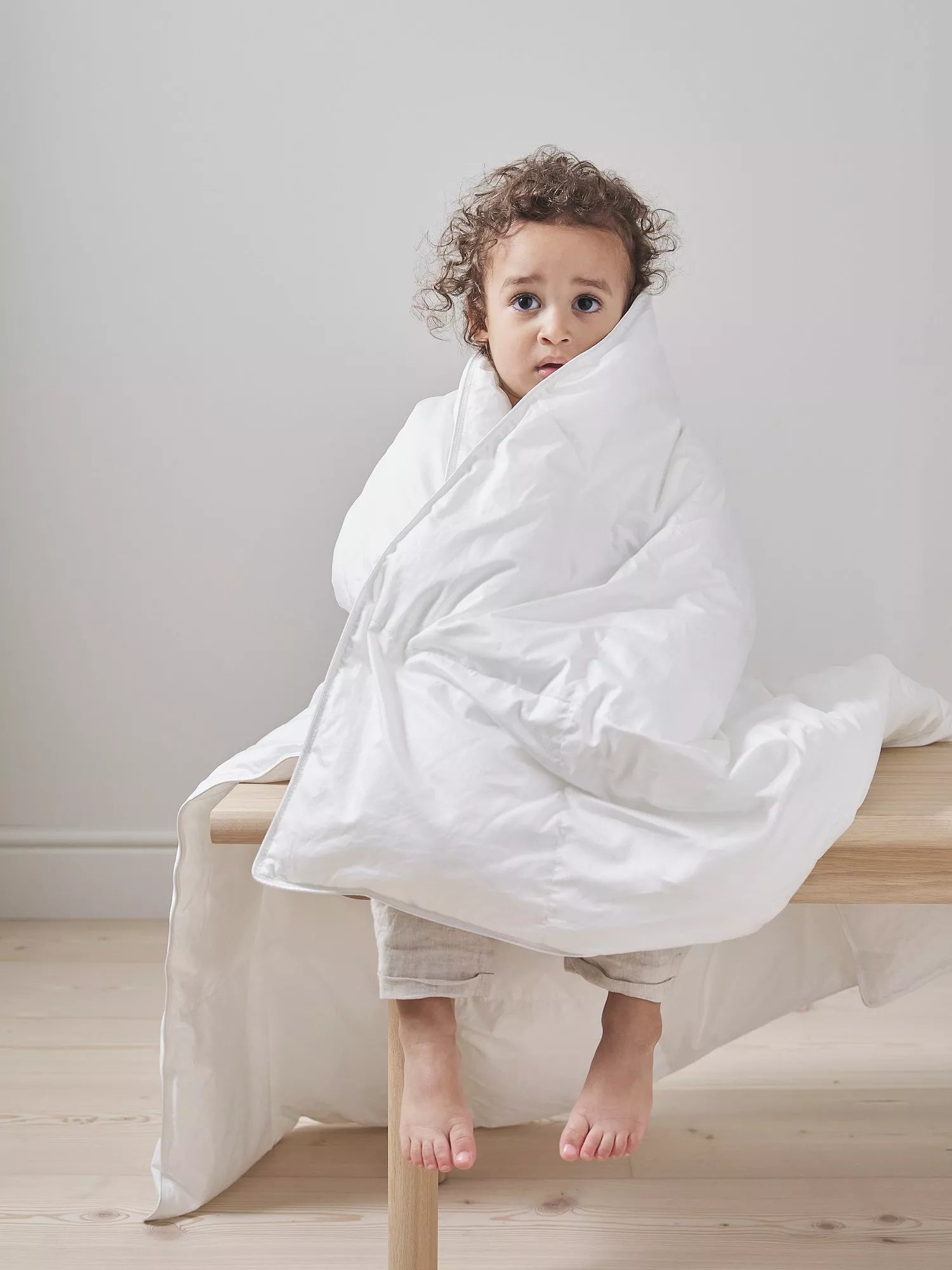 Bedfolk down alternative toddler duvet with 4 tog rating - British product