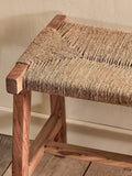 Nkuku Amhara acacia bench natural finish, imported from the UK