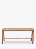 Nkuku Amhara acacia bench natural finish, imported from the UK