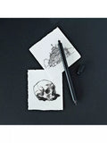 Tom's Studio Lumos Duo Pen قلم تحديد رفيع وفرشاة أسود قابل لإعادة التعبئة، إصدار المملكة المتحدة