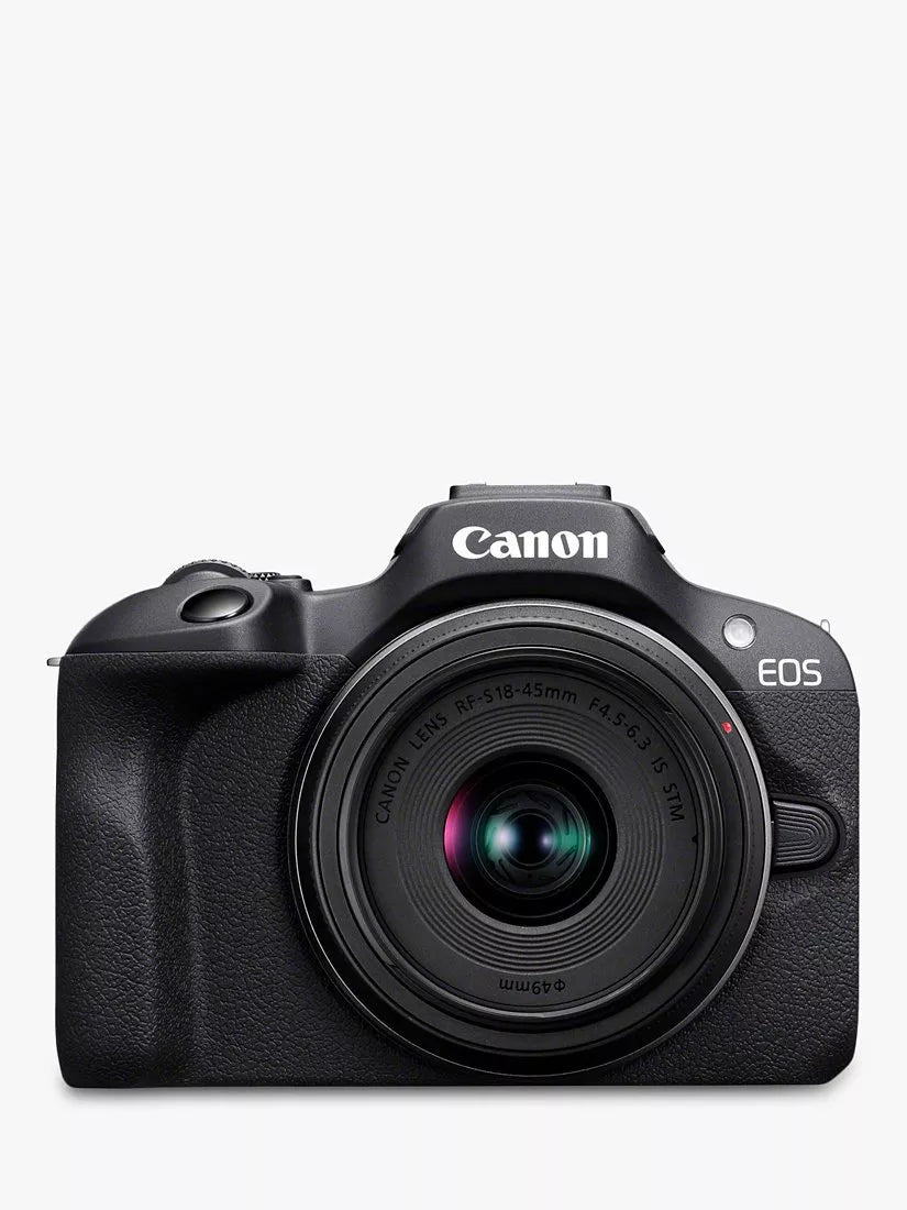 Canon EOS R100 mirrorless camera with 18-45mm zoom lens black - British product