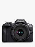 Canon EOS R100 mirrorless camera with 18-45mm zoom lens black - British product