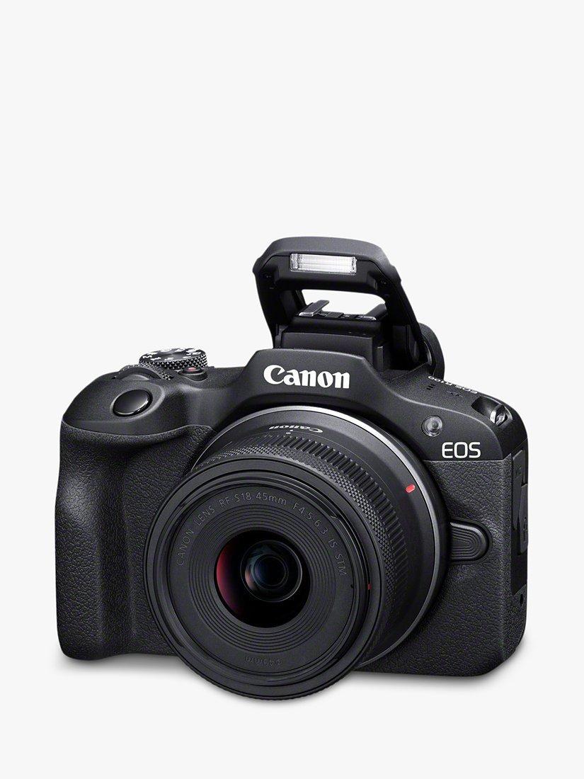 Canon EOS R100 mirrorless camera with 18-45mm zoom lens black - British product