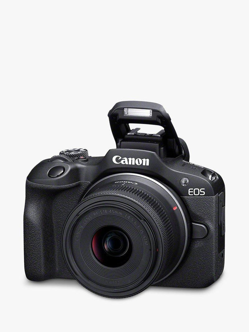 Canon EOS R100 mirrorless camera with 18-45mm zoom lens black - British product