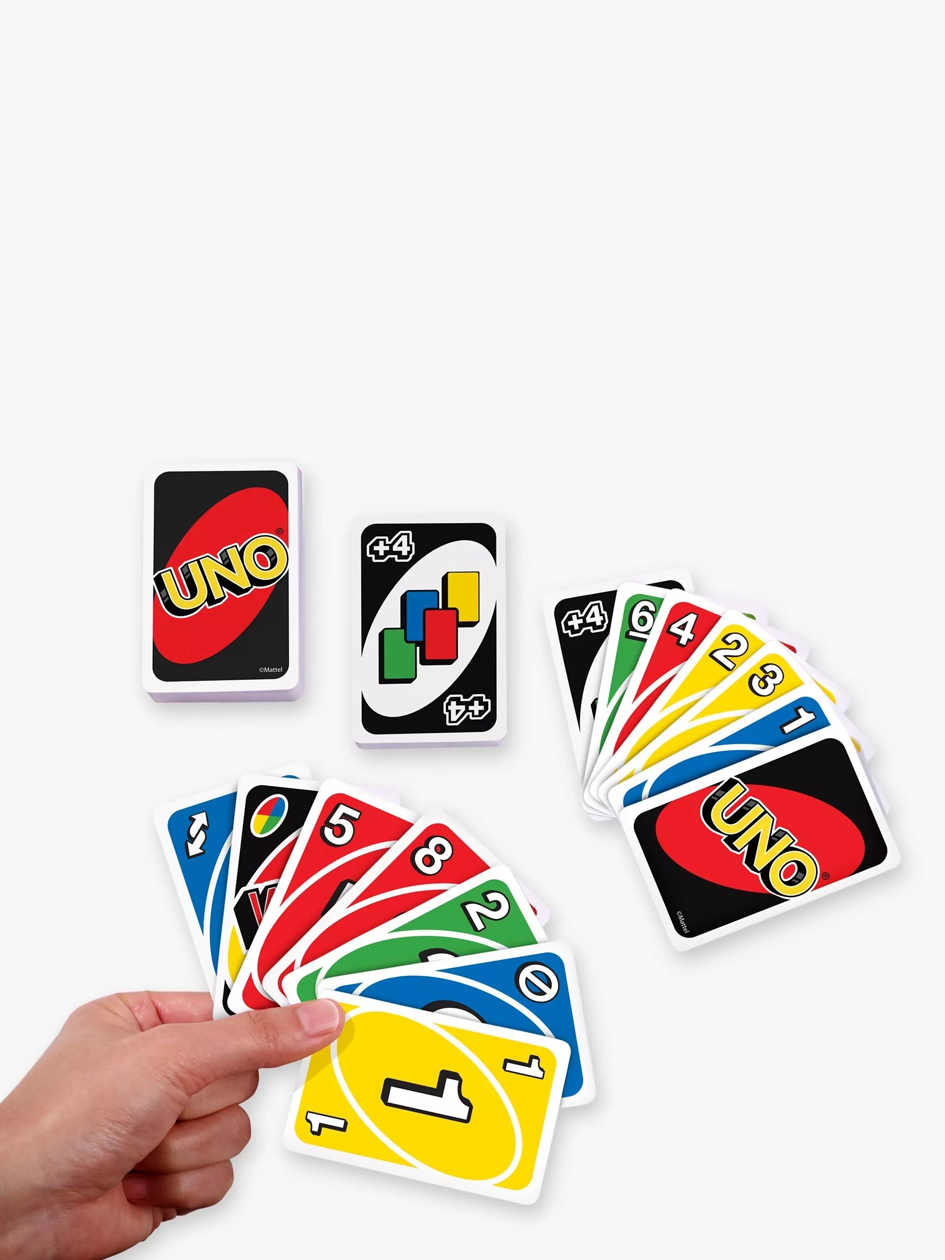 Mattel UNO card game with wild cards, ages 7+ (British brand)