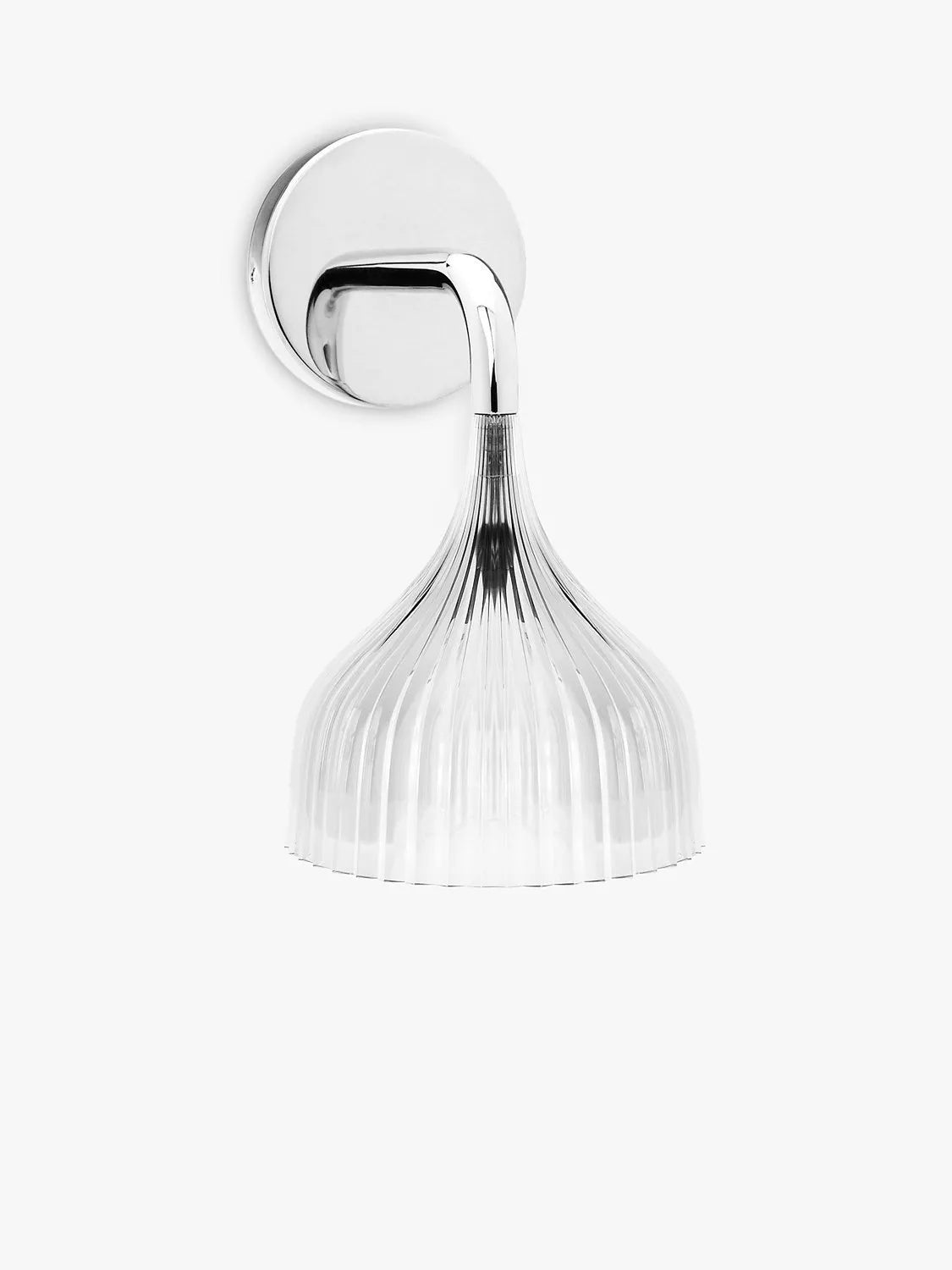 Kartell E clear shade wall light, UK version