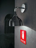 Kartell E clear shade wall light, UK version