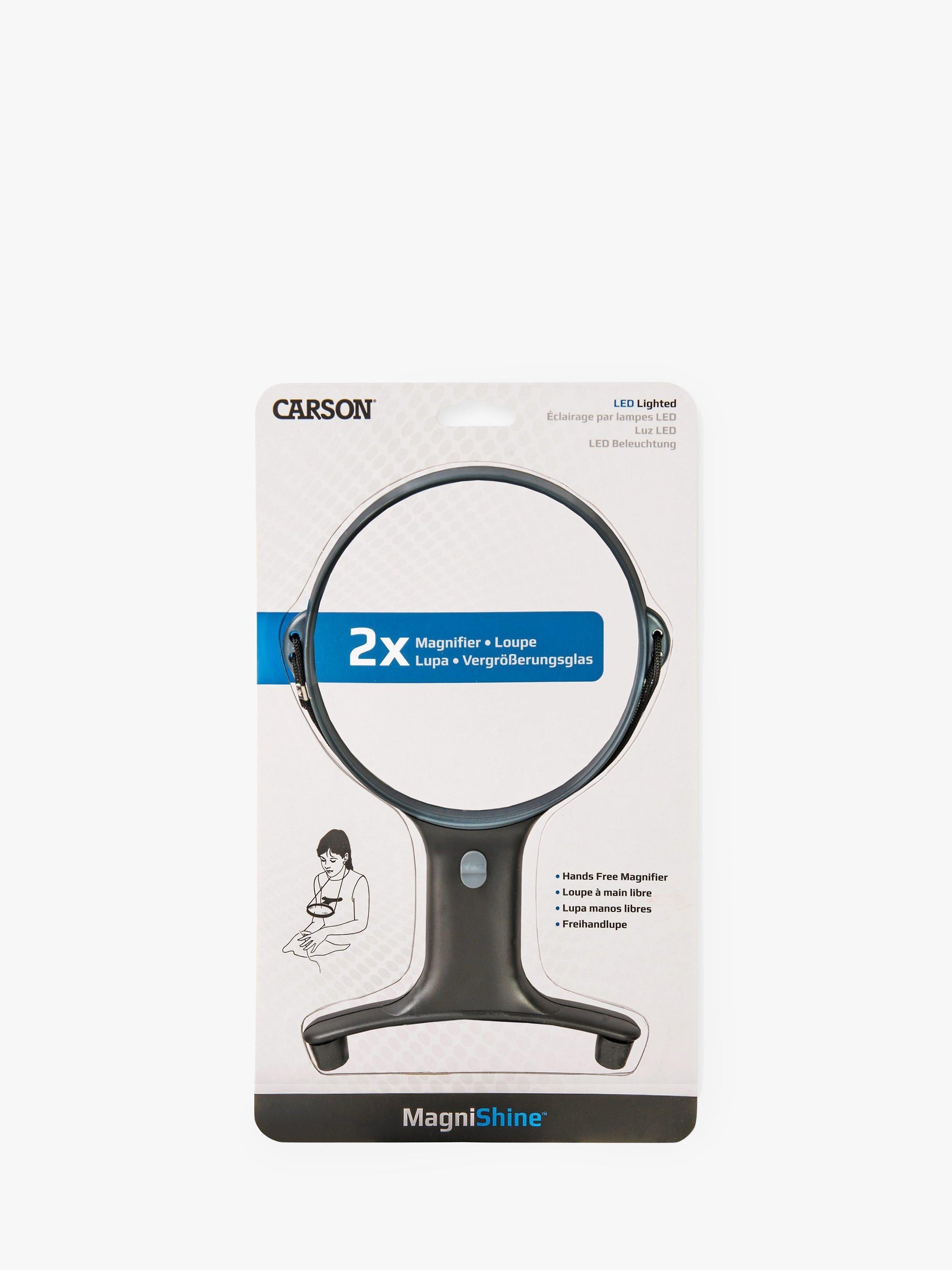 Carson Magnishine 2x forstørrelsesglass med LED-lys, UK-versjon