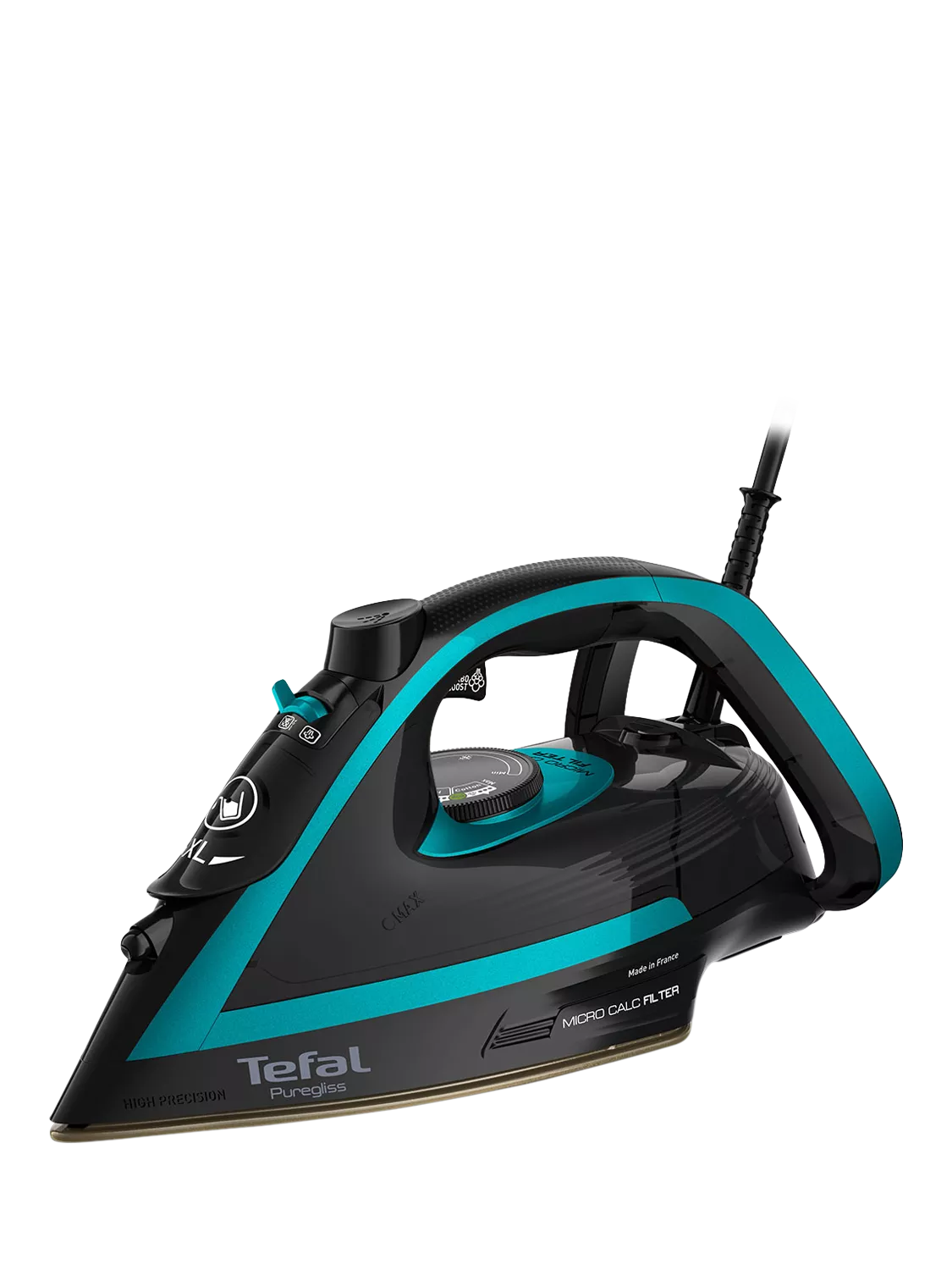 Tefal Puregliss FV8066 Dampfbügeleisen schwarz und blau, UK-Version