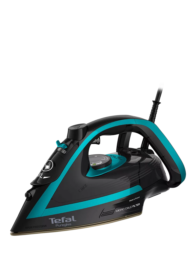 Tefal Puregliss FV8066 Dampfbügeleisen schwarz und blau, UK-Version