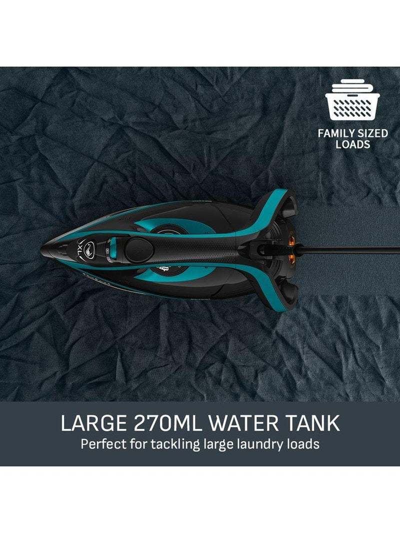Tefal Puregliss FV8066 Dampfbügeleisen schwarz und blau, UK-Version