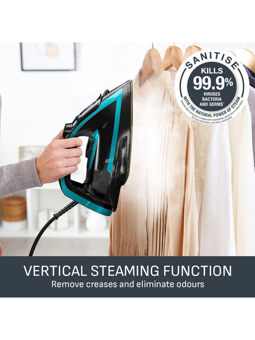Tefal Puregliss FV8066 steam iron black and blue, UK version
