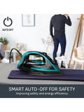 Tefal Puregliss FV8066 steam iron black and blue, UK version