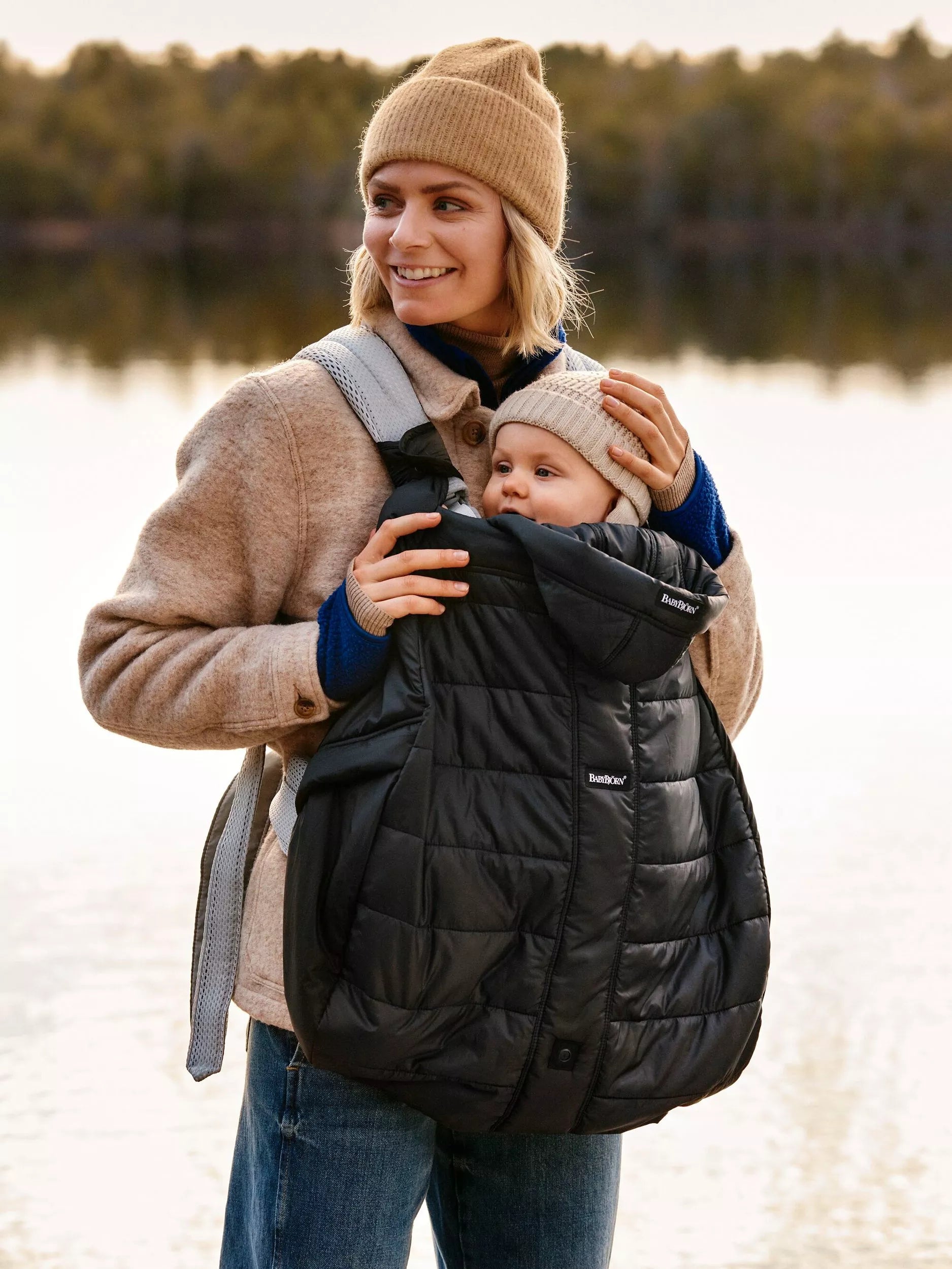 BabyBjörn Baby Carrier Winter Cover in Black - British product