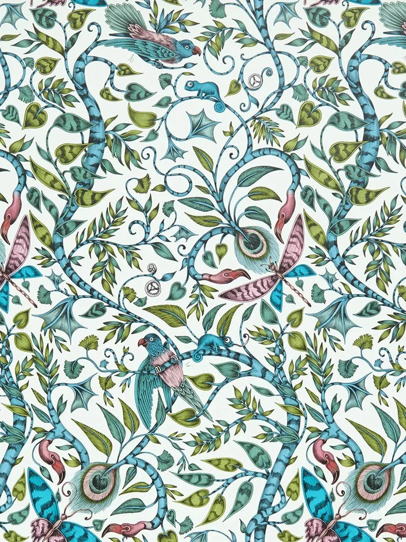 Clarke & Clarke Rousseau Wallpaper - Blue W0104/01
