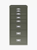 Bisley MultiDrawer 8 Drawer A4 Filing Cabinet, Olive Green