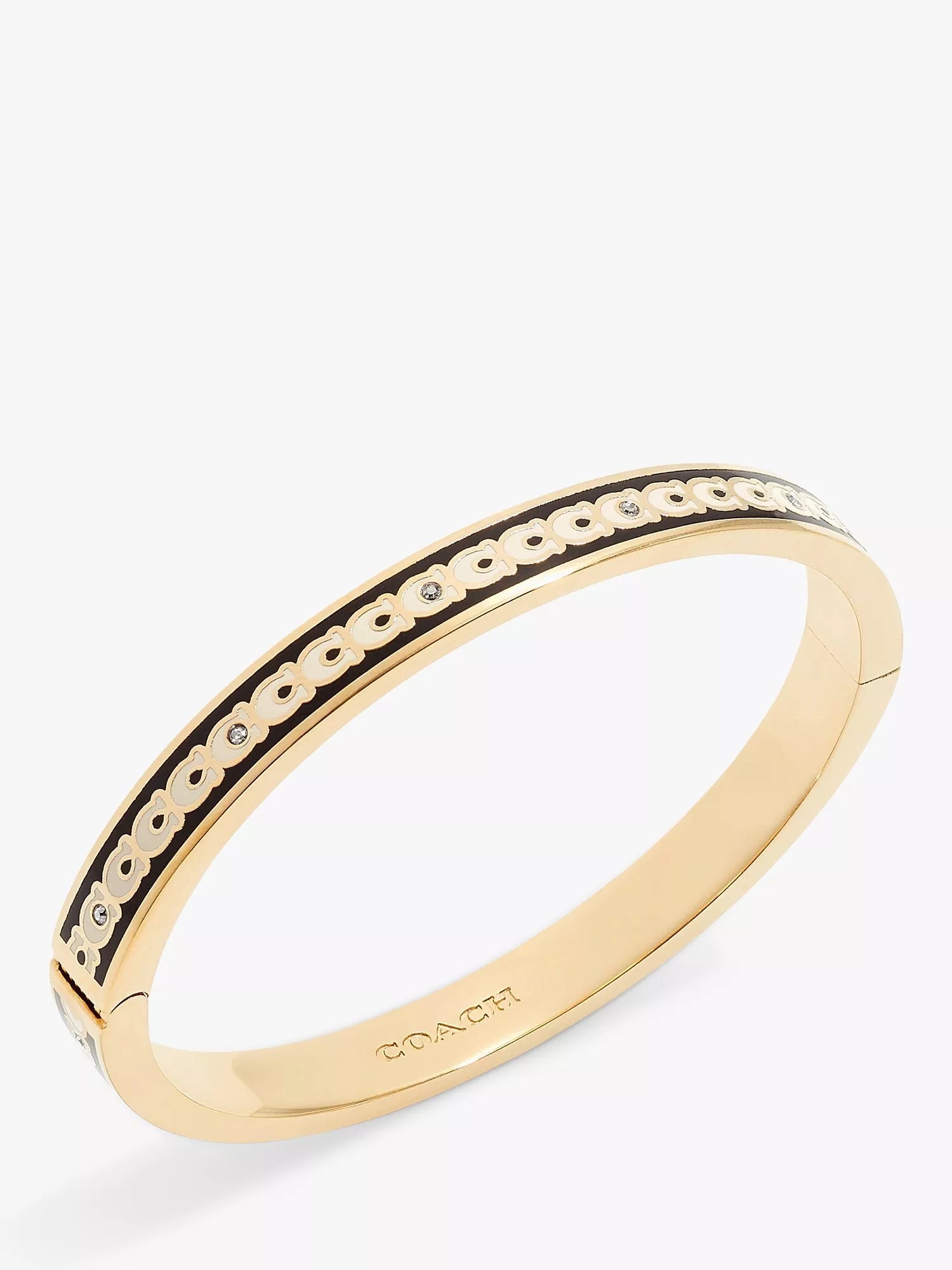 Coach bangle black gold crystal enamel 17cm, imported from the UK