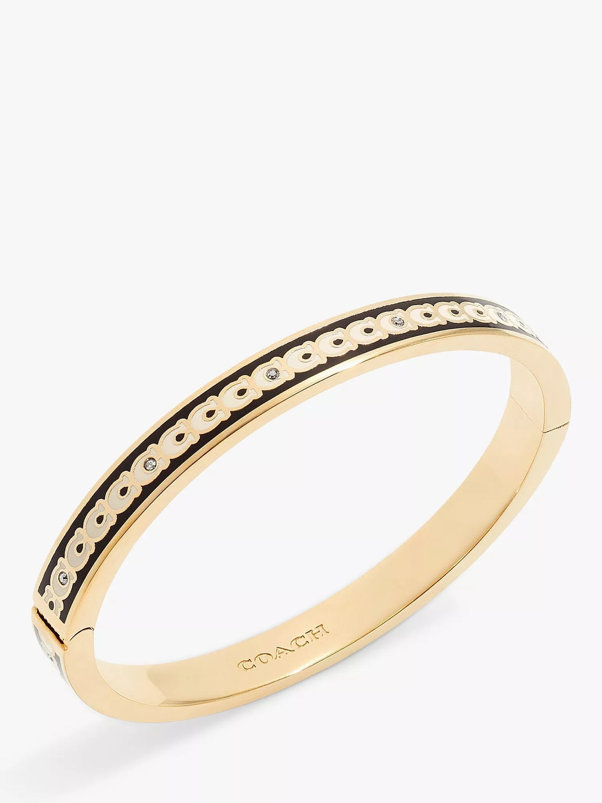 Coach bangle black gold crystal enamel 17cm, imported from the UK
