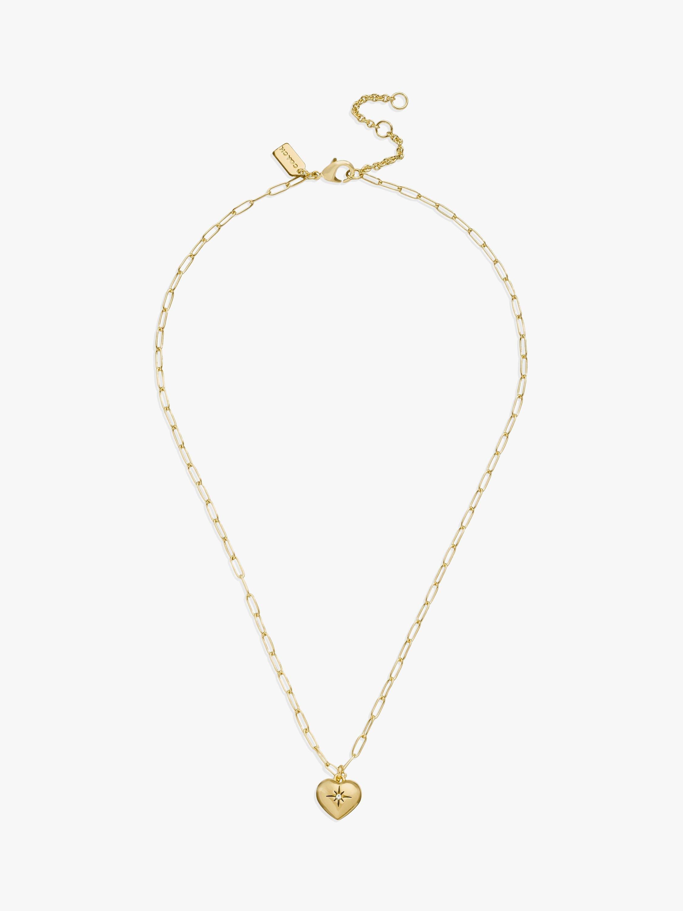 Coach heart pendant necklace gold toned - British product