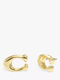 Coach gold C stud earrings 10x8mm - British product
