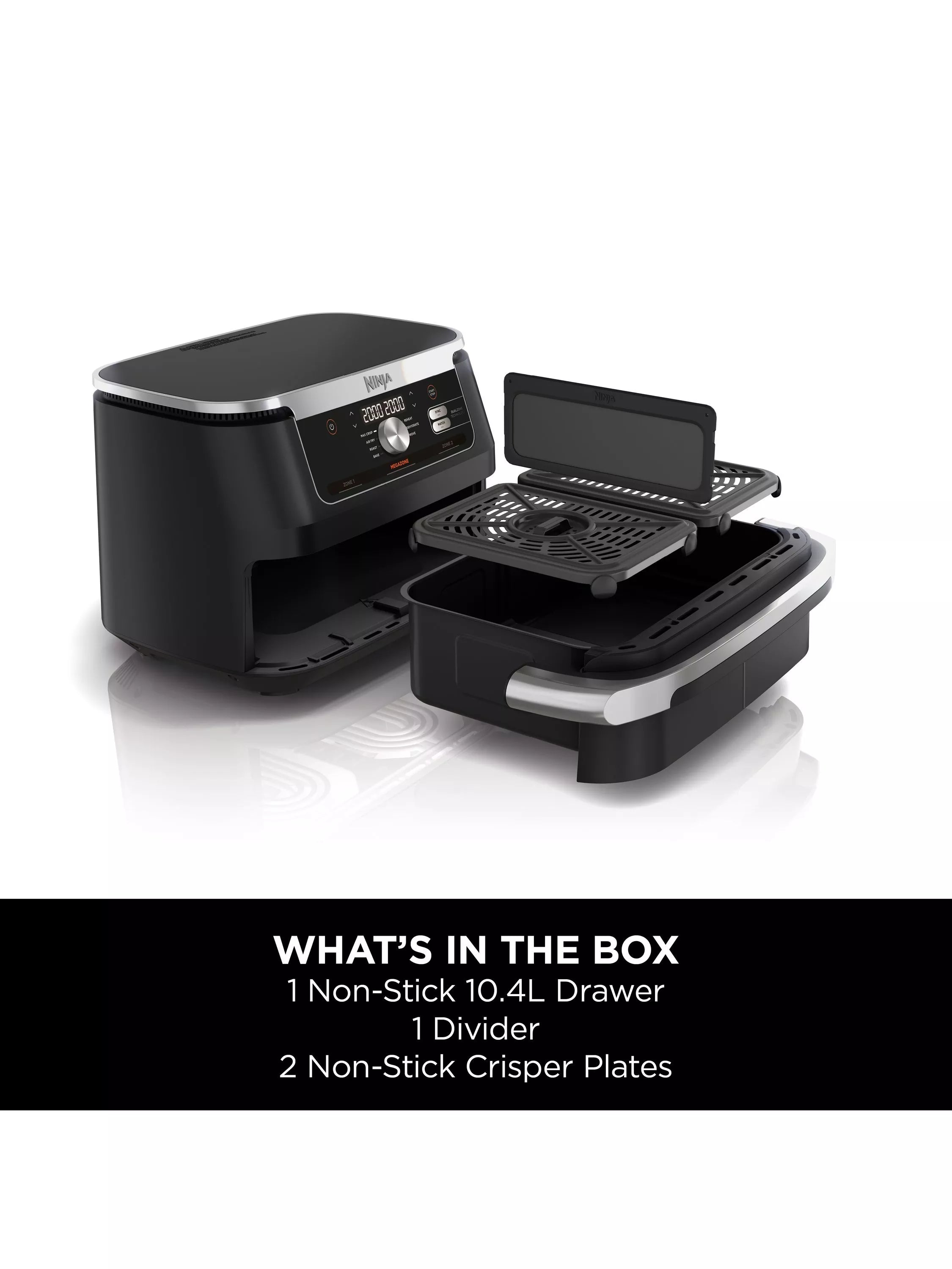 Ninja Foodi FlexDrawer Dual Air Fryer 10.4L Black, UK version