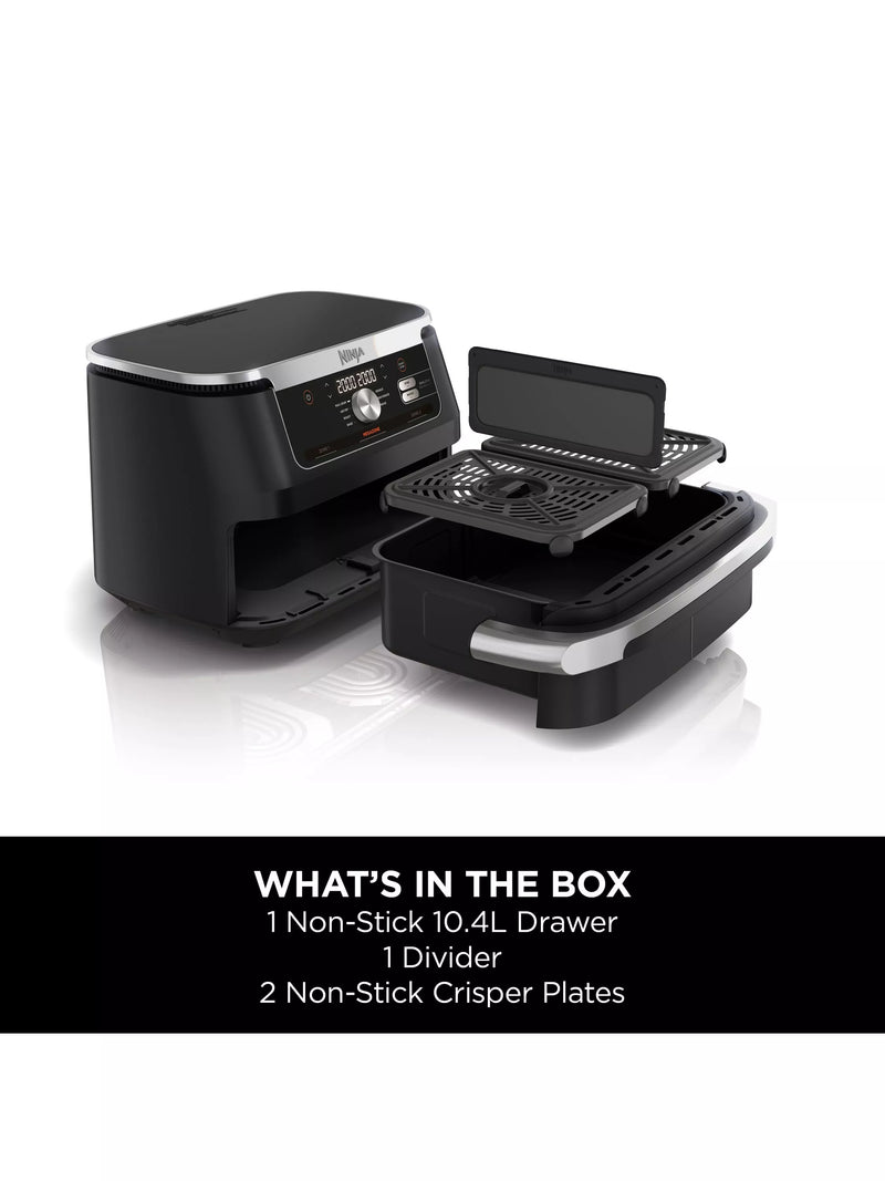 Ninja Foodi FlexDrawer Dual Air Fryer 10.4L Black, UK version