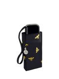 Fulton compact umbrella Golden Bees black multi, imported from the UK