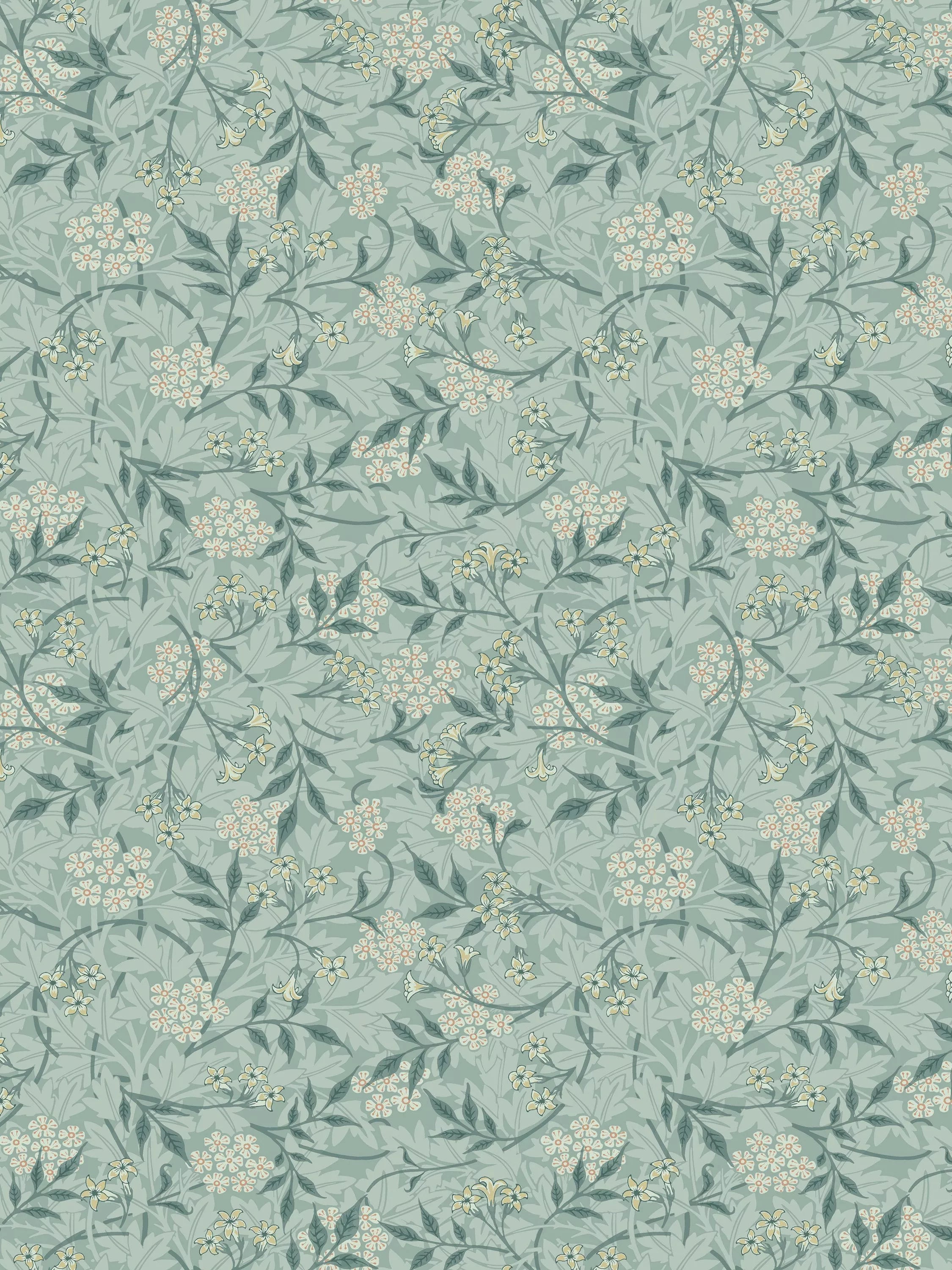 FreeSpirit Jasmine Aqua fabric 13.7m roll, UK version