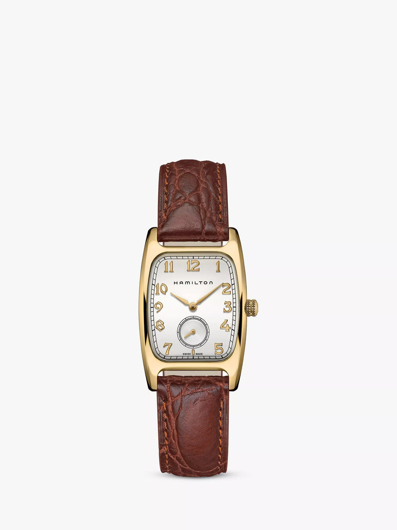 Hamilton Boulton classic watch brown leather strap 31.6mm (British brand)