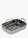 Le Creuset stainless steel roaster with non-stick rack, 35cm, UK version