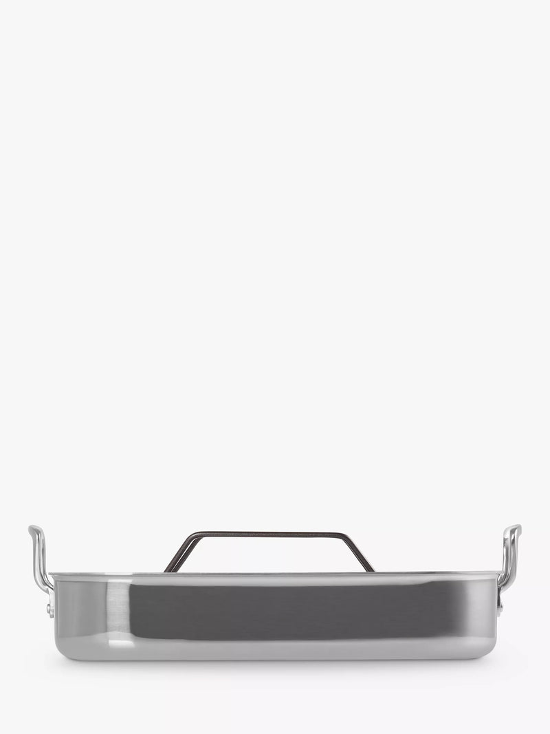 Le Creuset stainless steel roaster with non-stick rack, 35cm, UK version