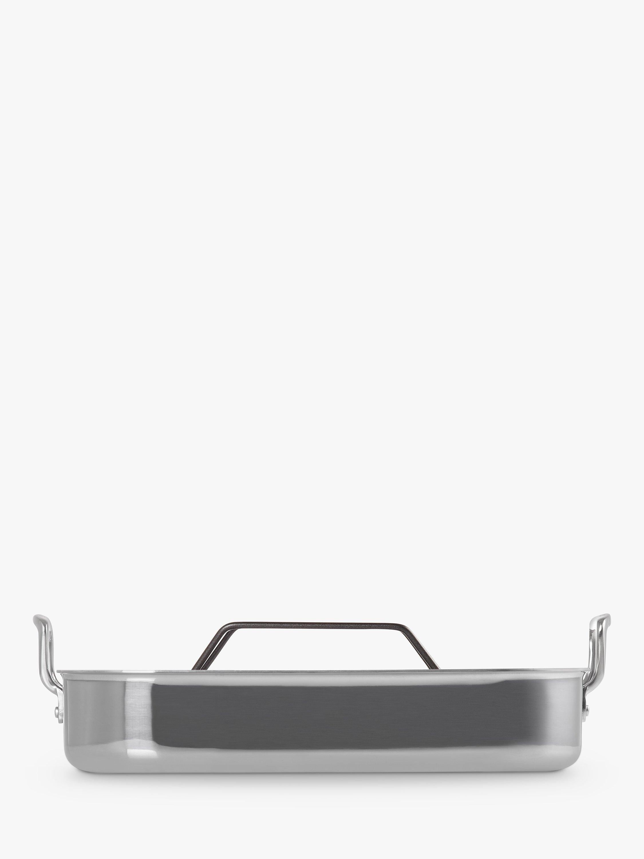 Le Creuset stainless steel roaster with non-stick rack, 35cm, UK version