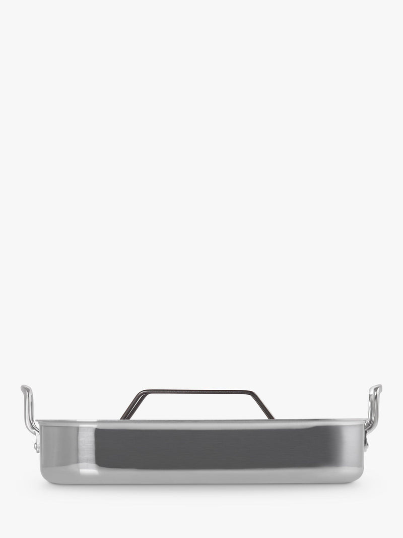 Le Creuset stainless steel roaster with non-stick rack, 35cm, UK version