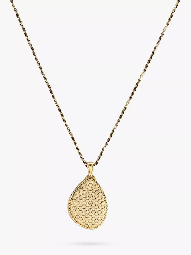 LARNAUTI gold pebble locket necklace, imported from the UK