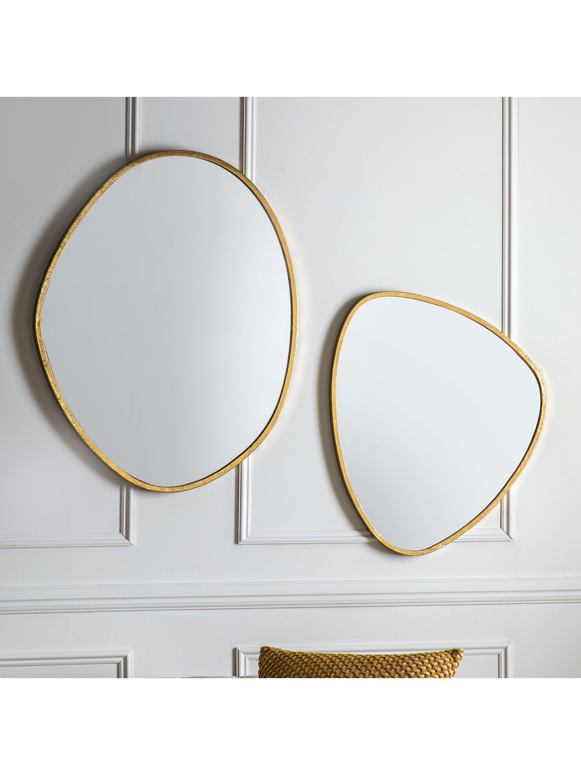 Gallery Direct wall mirror organic free-form gold 90x70cm, imported from the UK