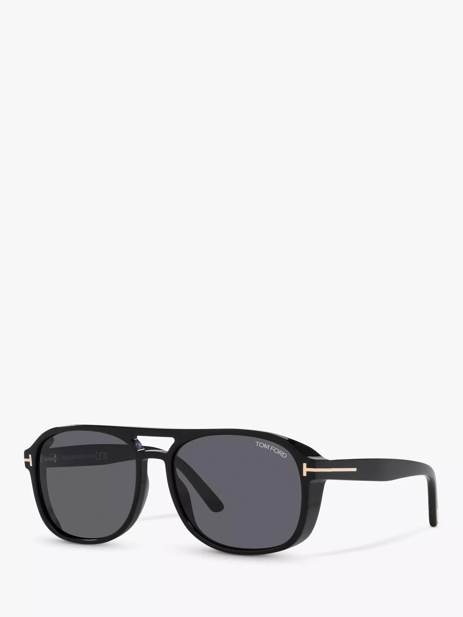 TOM FORD Rosco square sunglasses shiny black grey (British brand)