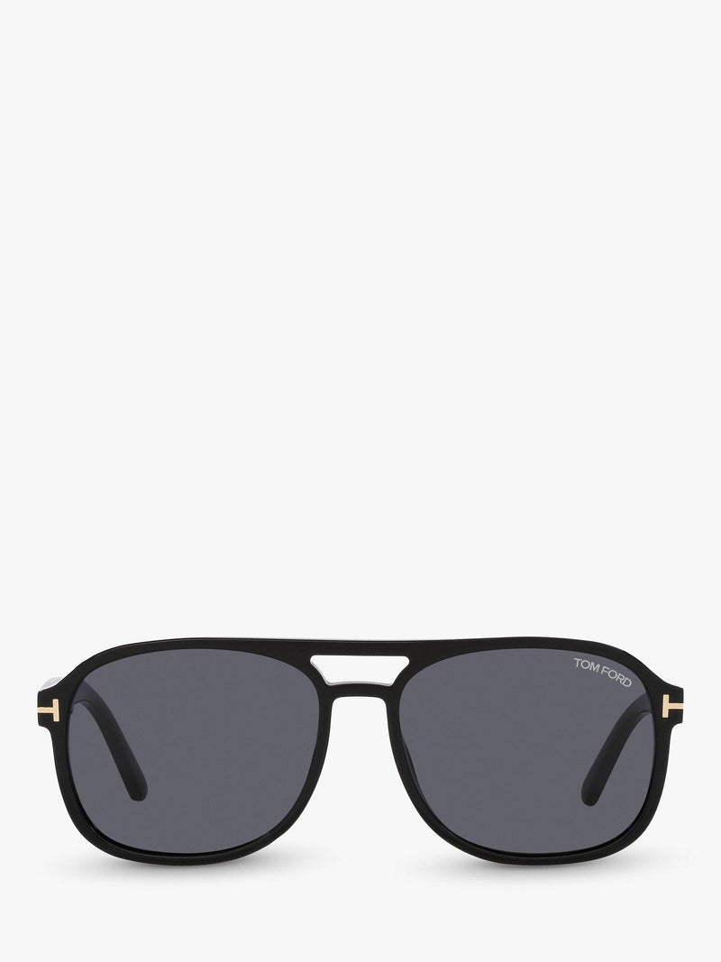 TOM FORD Rosco square sunglasses shiny black grey (British brand)