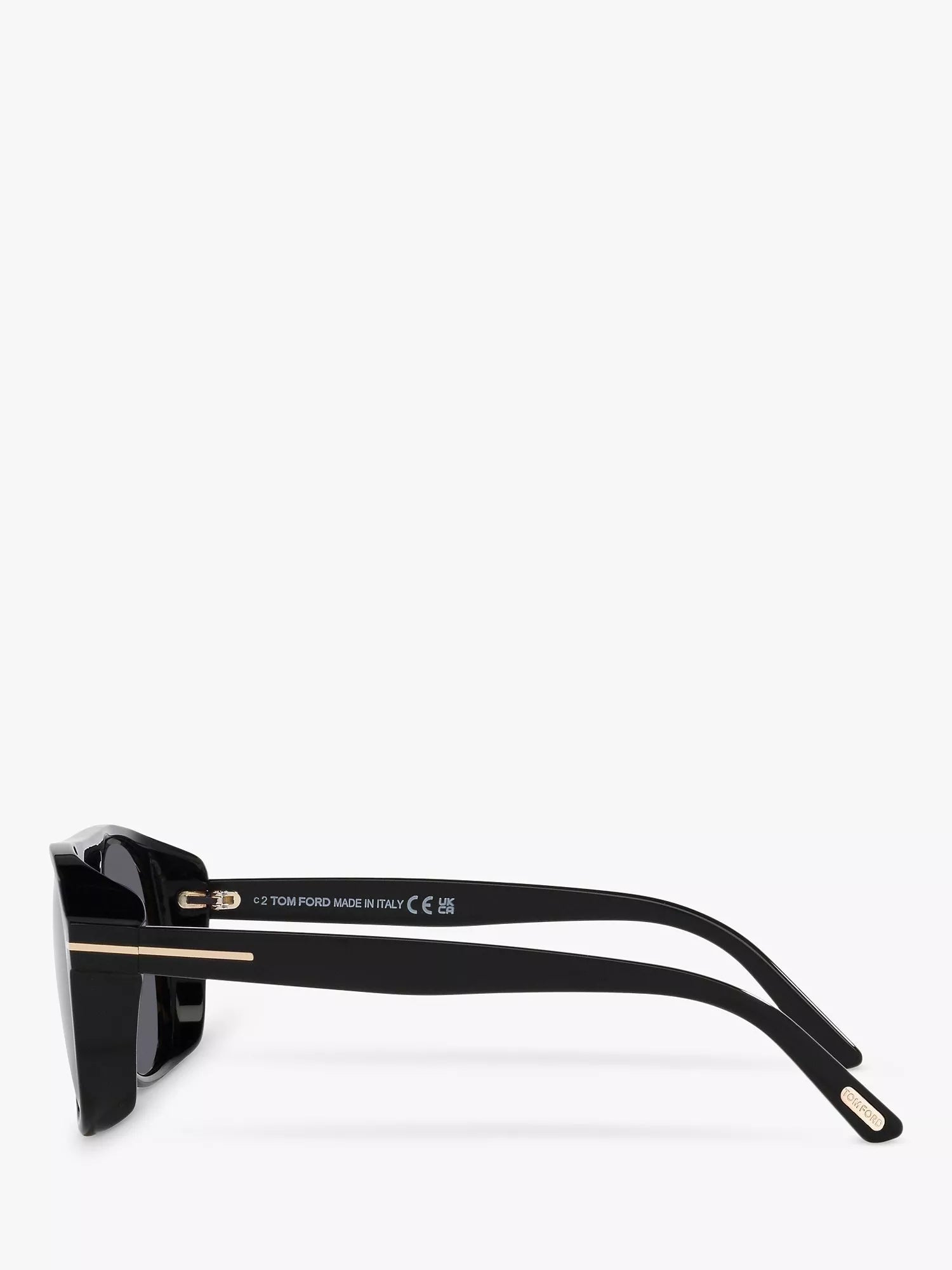 TOM FORD Rosco square sunglasses shiny black grey (British brand)