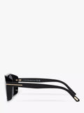 TOM FORD Rosco square sunglasses shiny black grey (British brand)