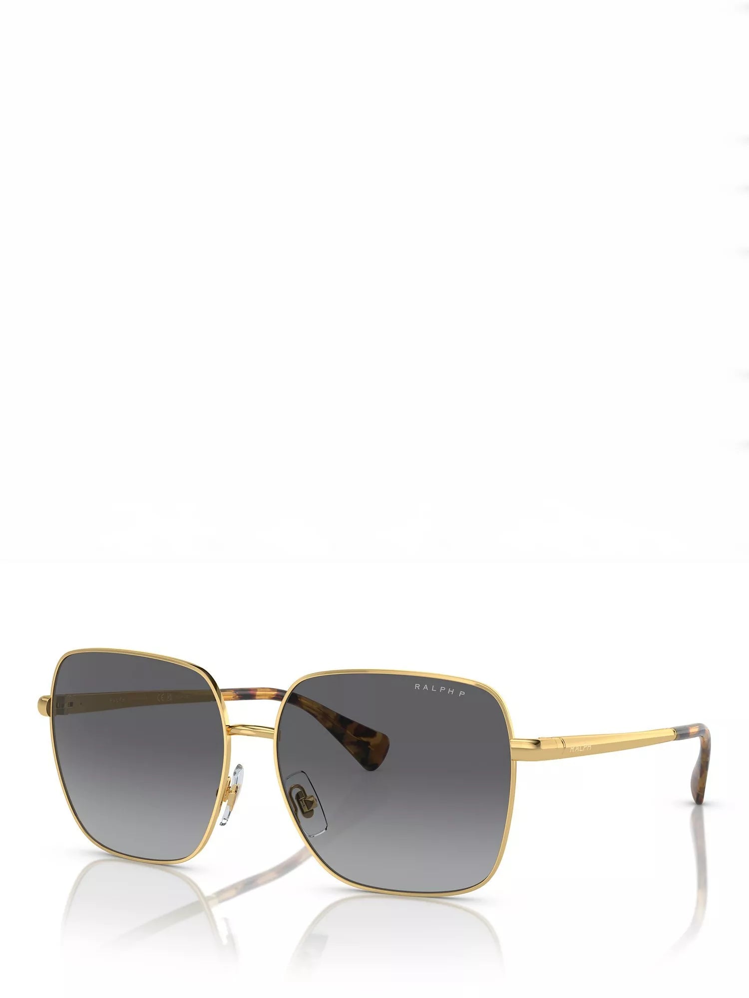 Ralph Lauren square sunglasses shiny gold metal frame - British product
