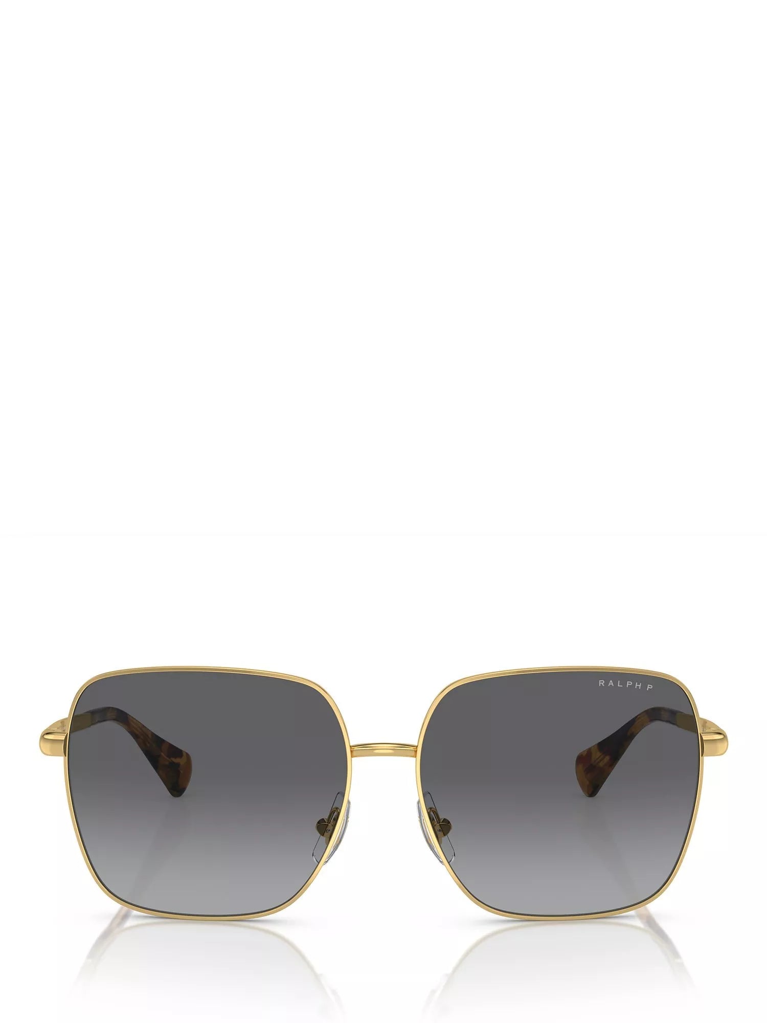 Ralph Lauren square sunglasses shiny gold metal frame - British product