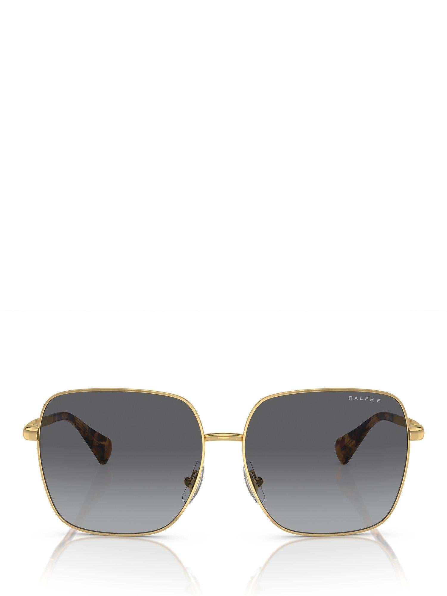 Ralph Lauren square sunglasses shiny gold metal frame - British product