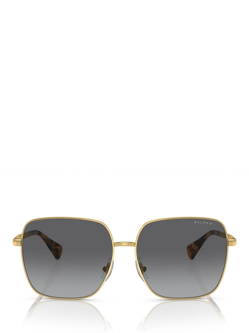 Ralph Lauren square sunglasses shiny gold metal frame - British product