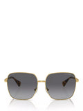 Ralph Lauren square sunglasses shiny gold metal frame - British product