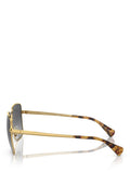 Ralph Lauren square sunglasses shiny gold metal frame - British product